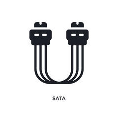 sata isolated icon. simple element illustration from electronic devices concept icons. sata editable logo sign symbol design on white background. can be use for web and mobile