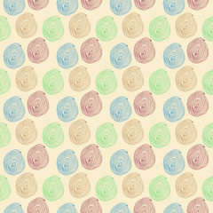 seamless pattern of hand-drawn texture circles. vector illustration