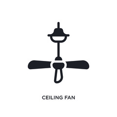 ceiling fan isolated icon. simple element illustration from electronic devices concept icons. ceiling fan editable logo sign symbol design on white background. can be use for web and mobile
