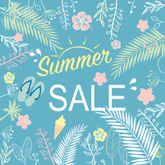 Fototapeta na wymiar Summer sale background layout for banners, Wallpaper, flyers, invitation, posters, brochure, voucher discount.Vector illustration template.