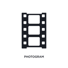 Obraz premium photogram isolated icon. simple element illustration from electronic stuff fill concept icons. photogram editable logo sign symbol design on white background. can be use for web and mobile