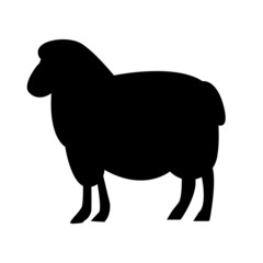 Sheep silhouette vector