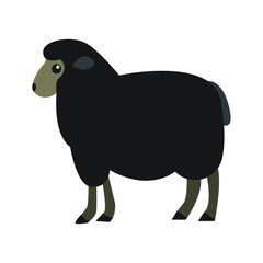 Black sheep emoji vector