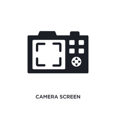 camera screen isolated icon. simple element illustration from electronic stuff fill concept icons. camera screen editable logo sign symbol design on white background. can be use for web and mobile