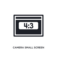 camera small screen size isolated icon. simple element illustration from electronic stuff fill concept icons. camera small screen size editable logo sign symbol design on white background. can be