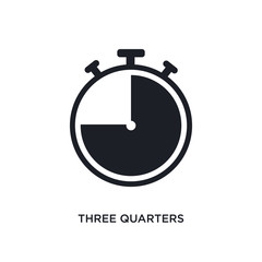 three quarters isolated icon. simple element illustration from electronic stuff fill concept icons. three quarters editable logo sign symbol design on white background. can be use for web and mobile