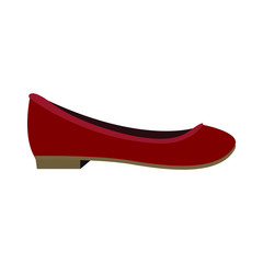 Red flat shoe 