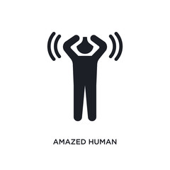 amazed human isolated icon. simple element illustration from feelings concept icons. amazed human editable logo sign symbol design on white background. can be use for web and mobile
