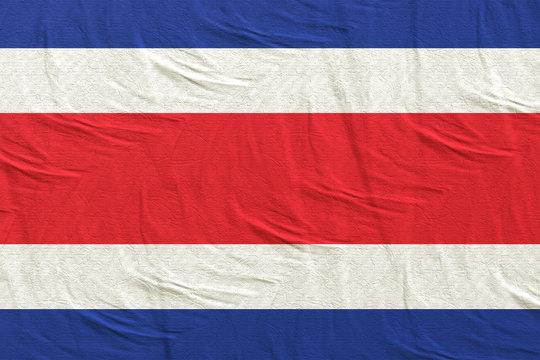 Republic of Costa Rica flag waving