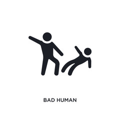 bad human isolated icon. simple element illustration from feelings concept icons. bad human editable logo sign symbol design on white background. can be use for web and mobile