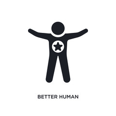 better human isolated icon. simple element illustration from feelings concept icons. better human editable logo sign symbol design on white background. can be use for web and mobile
