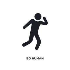 Fototapeta na wymiar bo human isolated icon. simple element illustration from feelings concept icons. bo human editable logo sign symbol design on white background. can be use for web and mobile