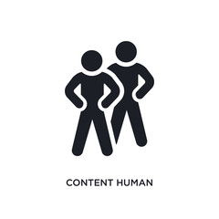 content human isolated icon. simple element illustration from feelings concept icons. content human editable logo sign symbol design on white background. can be use for web and mobile