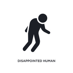 disappointed human isolated icon. simple element illustration from feelings concept icons. disappointed human editable logo sign symbol design on white background. can be use for web and mobile