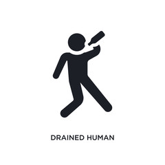 drained human isolated icon. simple element illustration from feelings concept icons. drained human editable logo sign symbol design on white background. can be use for web and mobile