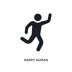 Fototapeta na wymiar happy human isolated icon. simple element illustration from feelings concept icons. happy human editable logo sign symbol design on white background. can be use for web and mobile
