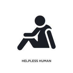 helpless human isolated icon. simple element illustration from feelings concept icons. helpless human editable logo sign symbol design on white background. can be use for web and mobile