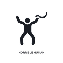Fototapeta na wymiar horrible human isolated icon. simple element illustration from feelings concept icons. horrible human editable logo sign symbol design on white background. can be use for web and mobile
