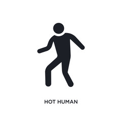 Fototapeta na wymiar hot human isolated icon. simple element illustration from feelings concept icons. hot human editable logo sign symbol design on white background. can be use for web and mobile