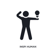 inspi human isolated icon. simple element illustration from feelings concept icons. inspi human editable logo sign symbol design on white background. can be use for web and mobile