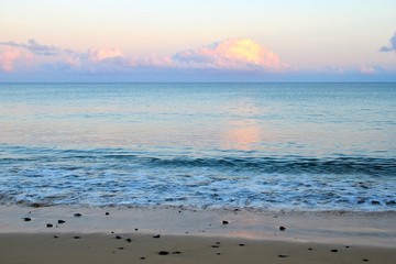 Sandy beach of the island of Porto Santo, Portugal