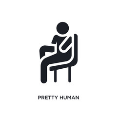 pretty human isolated icon. simple element illustration from feelings concept icons. pretty human editable logo sign symbol design on white background. can be use for web and mobile