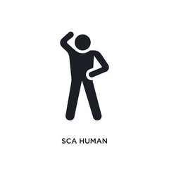 sca human isolated icon. simple element illustration from feelings concept icons. sca human editable logo sign symbol design on white background. can be use for web and mobile
