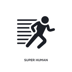 super human isolated icon. simple element illustration from feelings concept icons. super human editable logo sign symbol design on white background. can be use for web and mobile