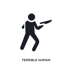 terrible human isolated icon. simple element illustration from feelings concept icons. terrible human editable logo sign symbol design on white background. can be use for web and mobile