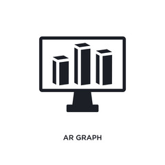 ar graph isolated icon. simple element illustration from general-1 concept icons. ar graph editable logo sign symbol design on white background. can be use for web and mobile