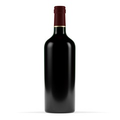 Bouteille de vin de bordeaux sans étiquette
