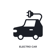 electro car isolated icon. simple element illustration from general-1 concept icons. electro car editable logo sign symbol design on white background. can be use for web and mobile