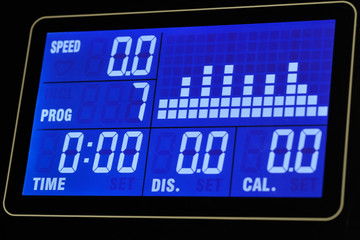 hud interface or technology graphic display on blue background