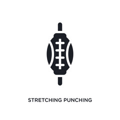 stretching punching ball isolated icon. simple element illustration from gym and fitness concept icons. stretching punching ball editable logo sign symbol design on white background. can be use for