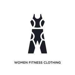 women fitness clothing isolated icon. simple element illustration from gym and fitness concept icons. women fitness clothing editable logo sign symbol design on white background. can be use for web