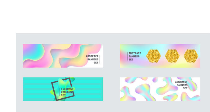 Holographic vector hologram foil texture and irregularities illustration backdrop set in blue pink green colors with scratches abstract background