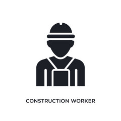 construction worker isolated icon. simple element illustration from humans concept icons. construction worker editable logo sign symbol design on white background. can be use for web and mobile