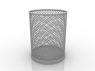 3d rendering dustbin for paper ejection