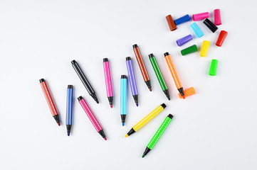 Colorful felt tip pens