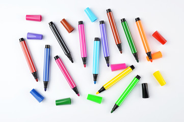 Colorful felt tip pens