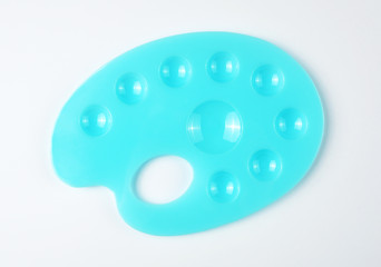 Paint palette isolated on white