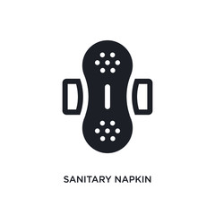 sanitary napkin isolated icon. simple element illustration from hygiene concept icons. sanitary napkin editable logo sign symbol design on white background. can be use for web and mobile