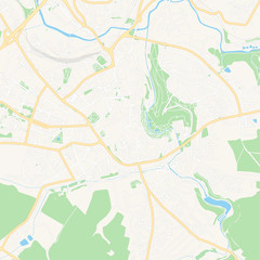 Fototapeta na wymiar Jihlava, Czechia printable map