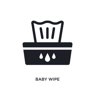 Baby Wipe Isolated Icon. Simple Element Illustration From Hygiene Concept Icons. Baby Wipe Editable Logo Sign Symbol Design On White Background. Can Be Use For Web And Mobile