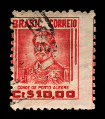 Stamp printed by Brazil shows Count of Porto Alegre, circa 1942.