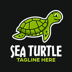 Mascot sea turtle logo