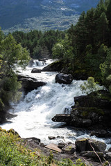 Naklejka na ściany i meble Wasserfall in Norwegen 