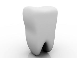 3d rendering healthy tooth
