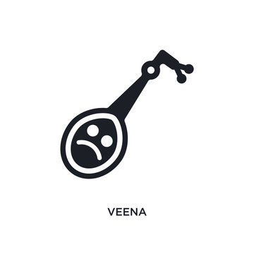 veena isolated icon. simple element illustration from india and holi concept icons. veena editable logo sign symbol design on white background. can be use for web and mobile