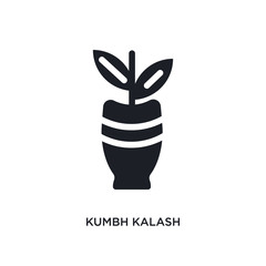 kumbh kalash isolated icon. simple element illustration from india concept icons. kumbh kalash editable logo sign symbol design on white background. can be use for web and mobile